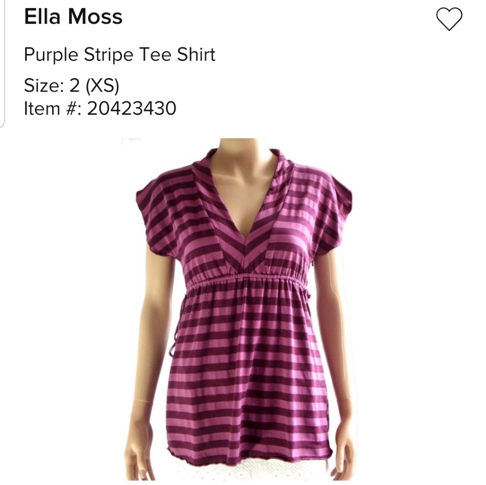 Ella Moss Purple Stripe T Shirt